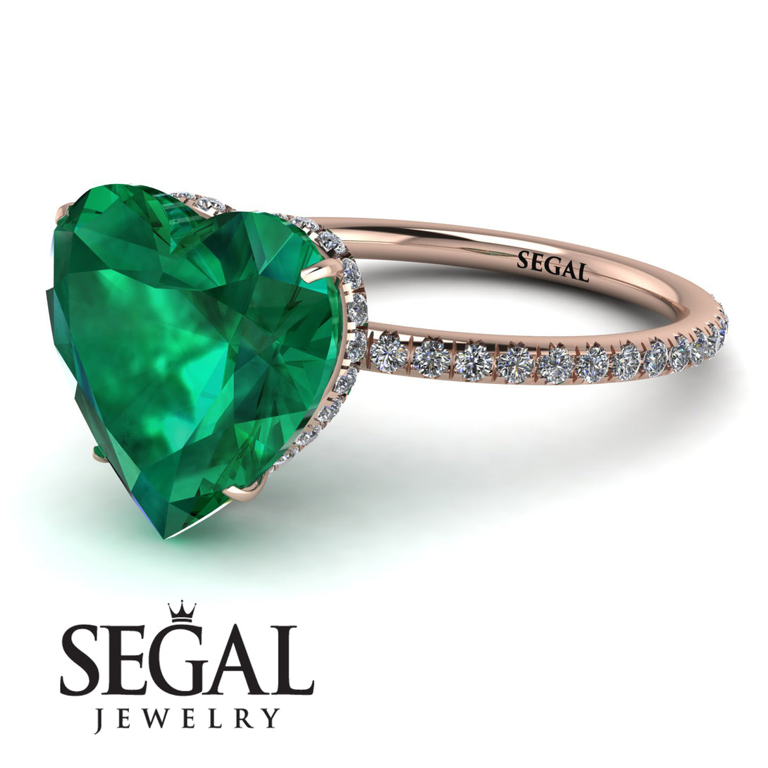 Heart Shape Emerald Ring - Noelle No. 5