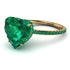 Heart Shape Emerald Ring - Noelle No. 19