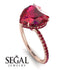 Heart Shape Ruby Ring - Noelle No. 56