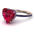 Heart Shape Ruby Ring - Noelle No. 71