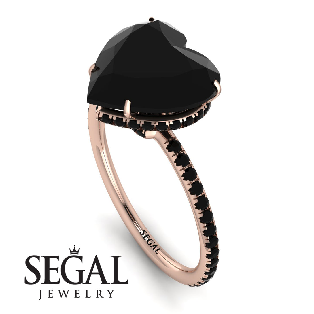 Heart Shape Black Diamond Ring - Noelle No. 38