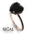 Heart Shape Black Diamond Ring - Noelle No. 38