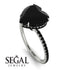 Heart Shape Black Diamond Ring - Noelle No. 39 image 20