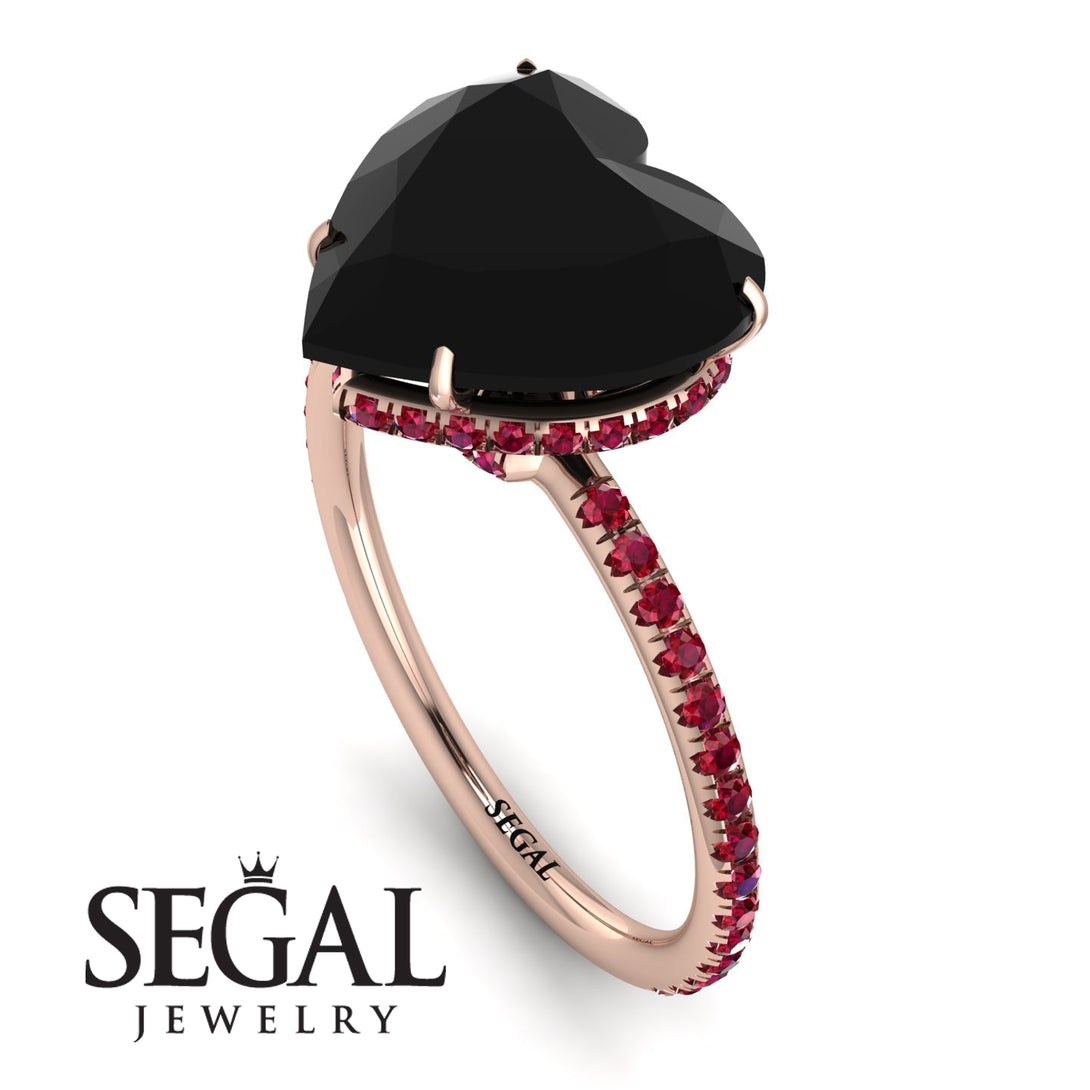 Heart Shape Black Diamond Ring - Noelle No. 53