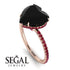 Heart Shape Black Diamond Ring - Noelle No. 53 image 2