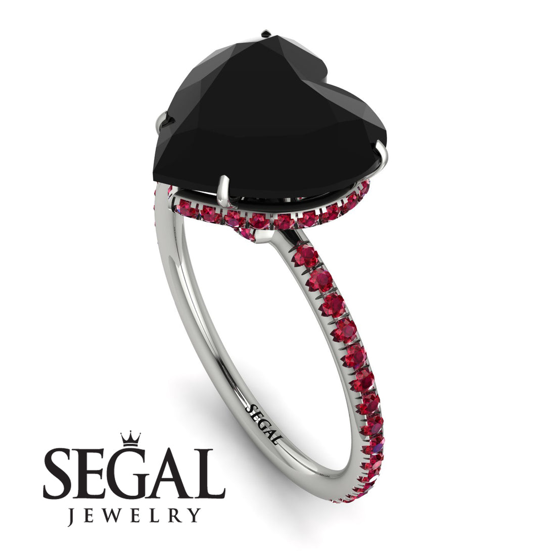 Heart Shape Black Diamond Ring - Noelle No. 54
