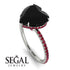 Heart Shape Black Diamond Ring - Noelle No. 54 image 2