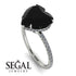 Heart Shape Black Diamond Ring - Noelle No. 9 image 14