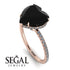 Heart Shape Black Diamond Ring - Noelle No. 8