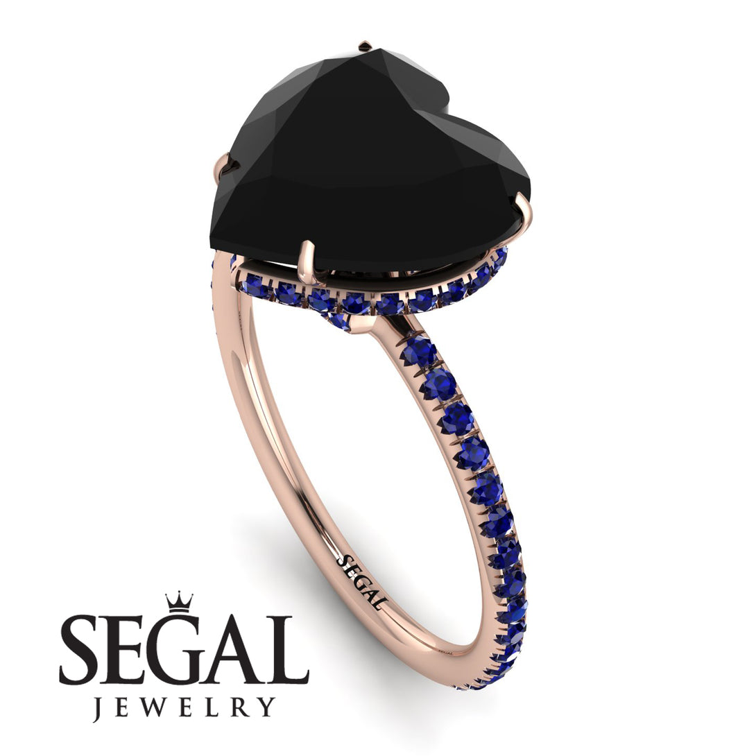 Heart Shape Black Diamond Ring - Noelle No. 68