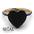 Heart Shape Black Diamond Ring - Noelle No. 67