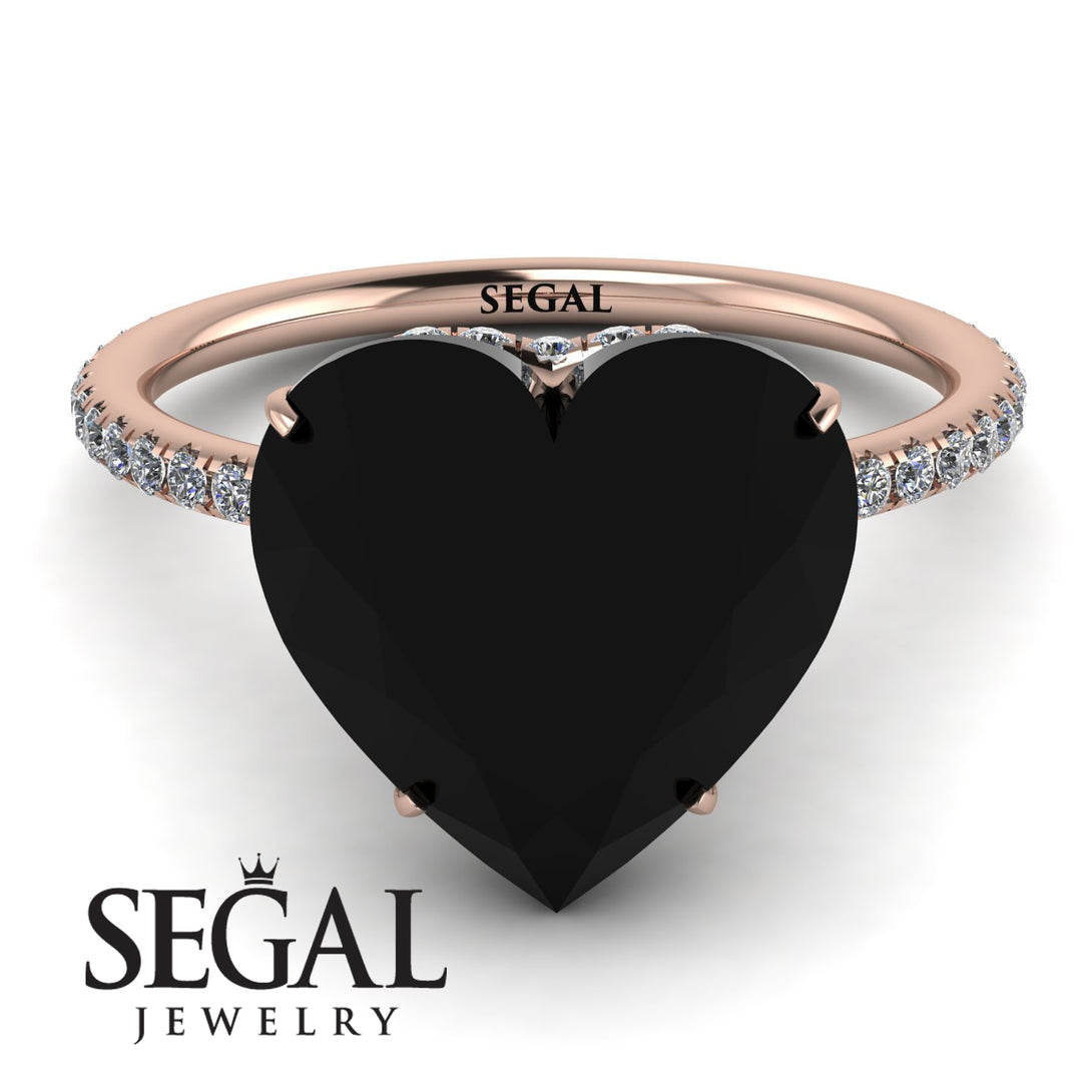 Heart Shape Black Diamond Ring - Noelle No. 8