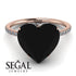 Heart Shape Black Diamond Ring - Noelle No. 8 image 12