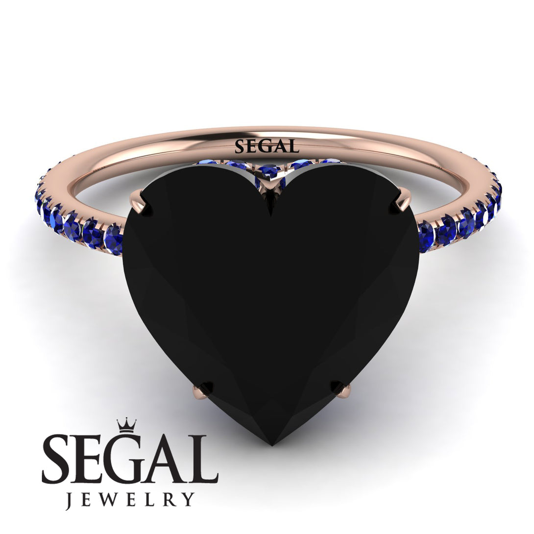 Heart Shape Black Diamond Ring - Noelle No. 68