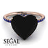 Heart Shape Black Diamond Ring - Noelle No. 68 image 3