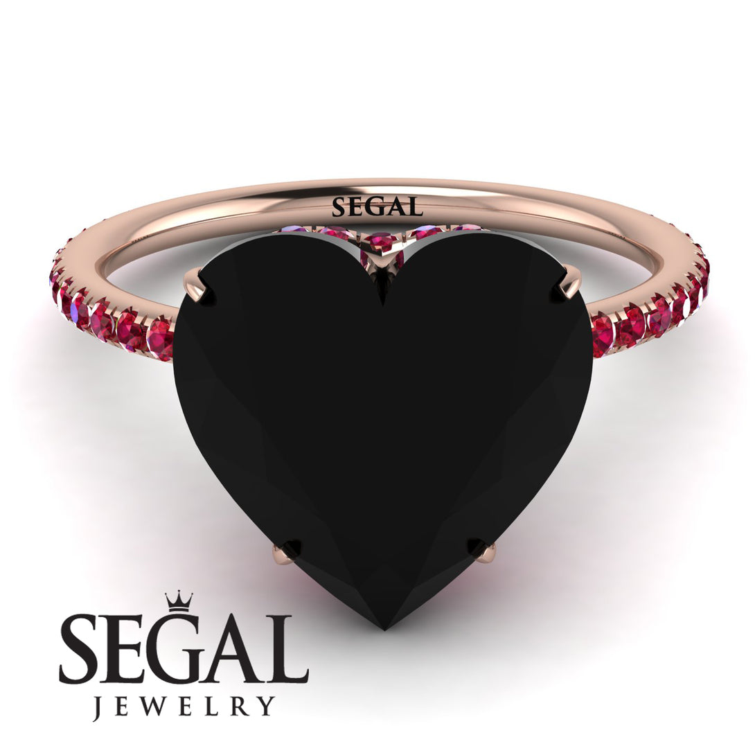 Heart Shape Black Diamond Ring - Noelle No. 53