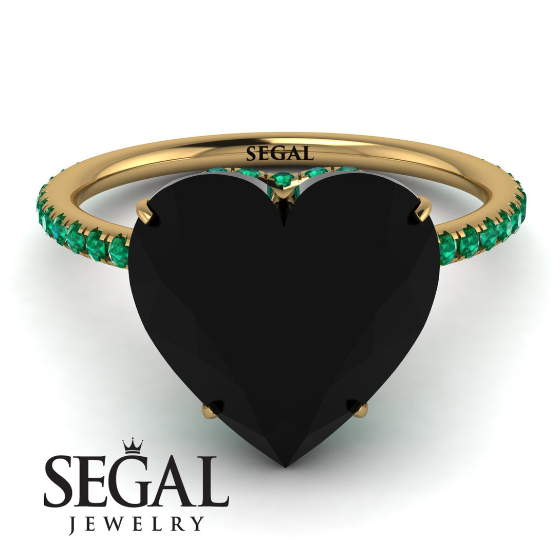 Heart Shape Black Diamond Ring - Noelle No. 22