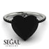 Heart Shape Black Diamond Ring - Noelle No. 39