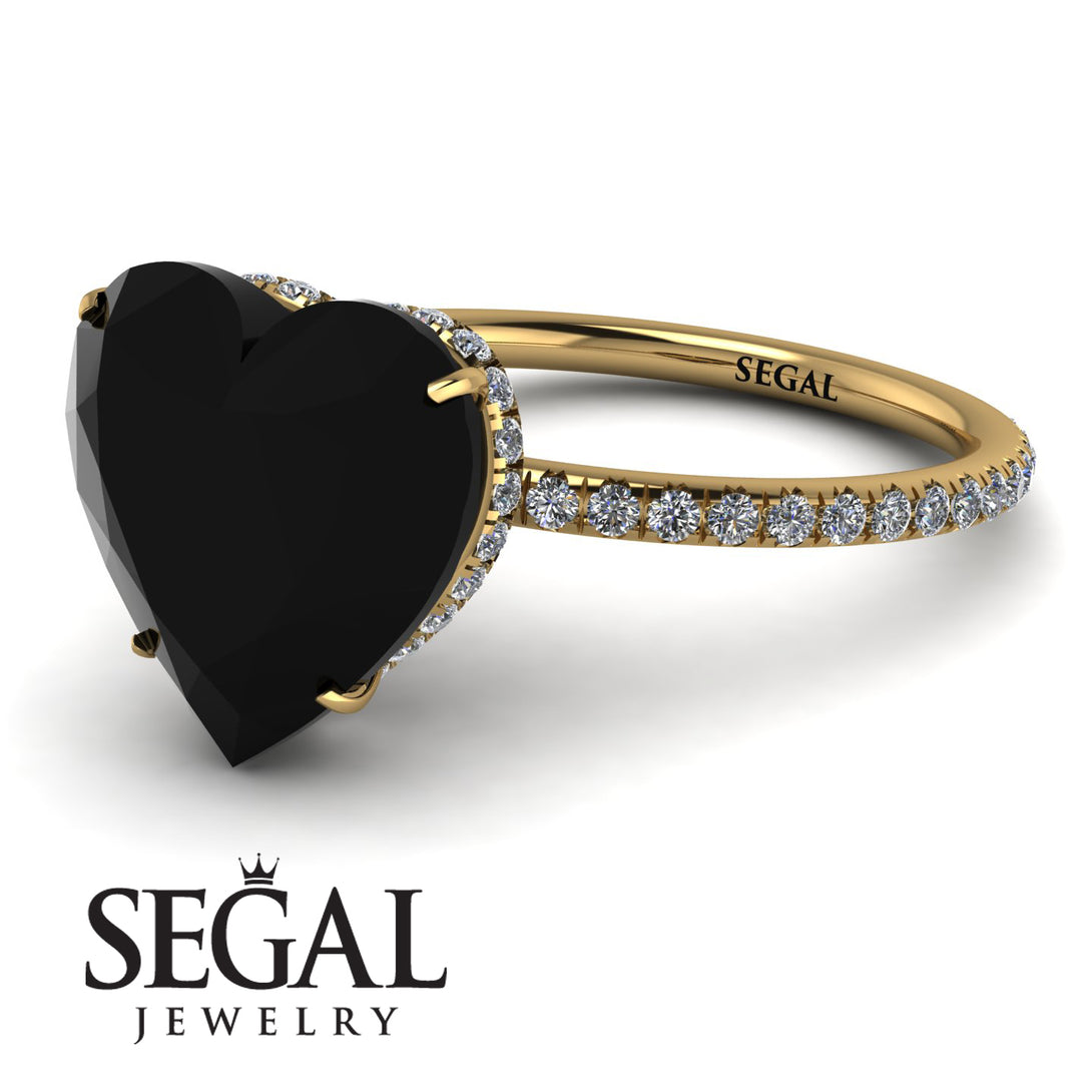 Heart Shape Black Diamond Ring - Noelle No. 7