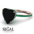 Heart Shape Black Diamond Ring - Noelle No. 23