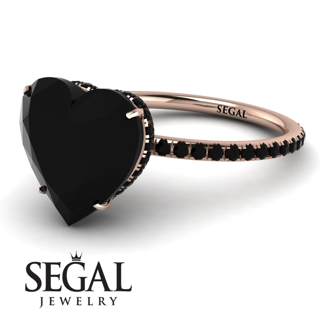 Heart Shape Black Diamond Ring - Noelle No. 38