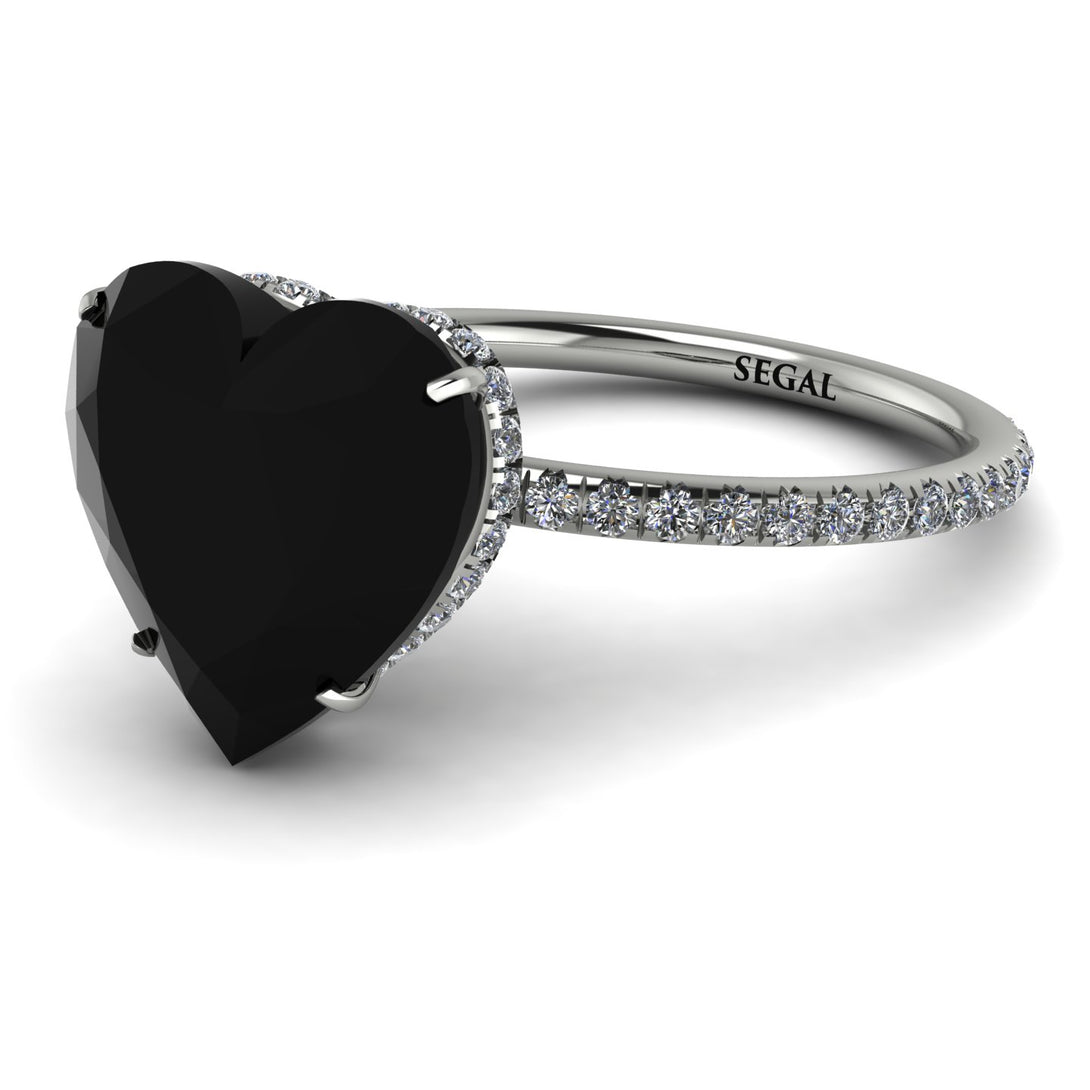 Heart Shape Black Diamond Ring - Noelle No. 9