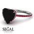Heart Shape Black Diamond Ring - Noelle No. 54