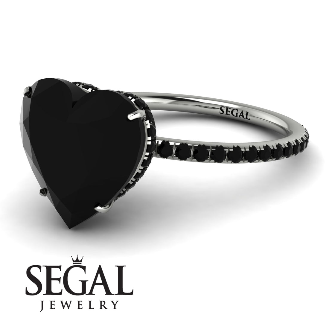 Heart Shape Black Diamond Ring - Noelle No. 39