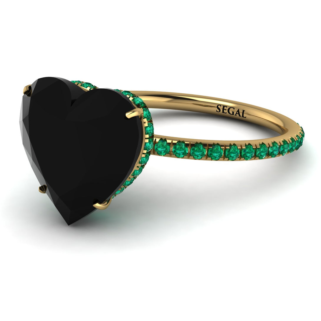 Heart Shape Black Diamond Ring - Noelle No. 22