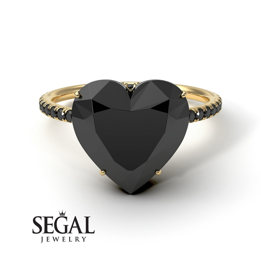 Heart Shape Black Diamond Ring - Noelle No. 37