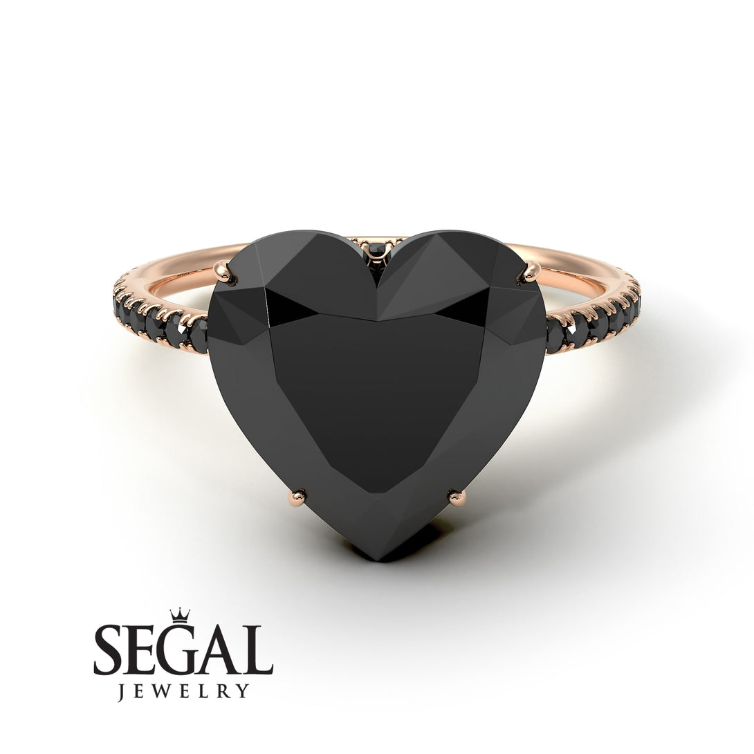 Heart Shape Black Diamond Ring - Noelle No. 38