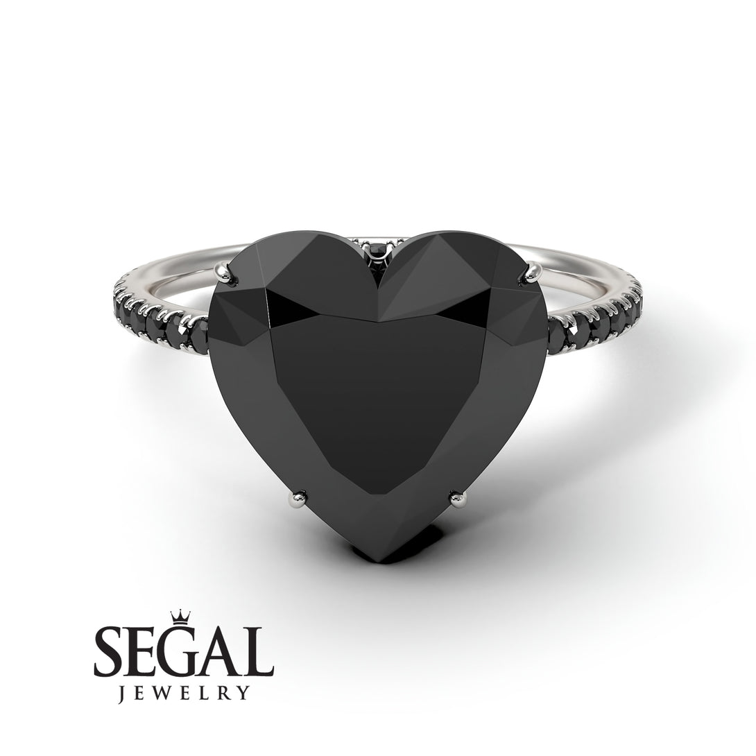 Heart Shape Black Diamond Ring - Noelle No. 39