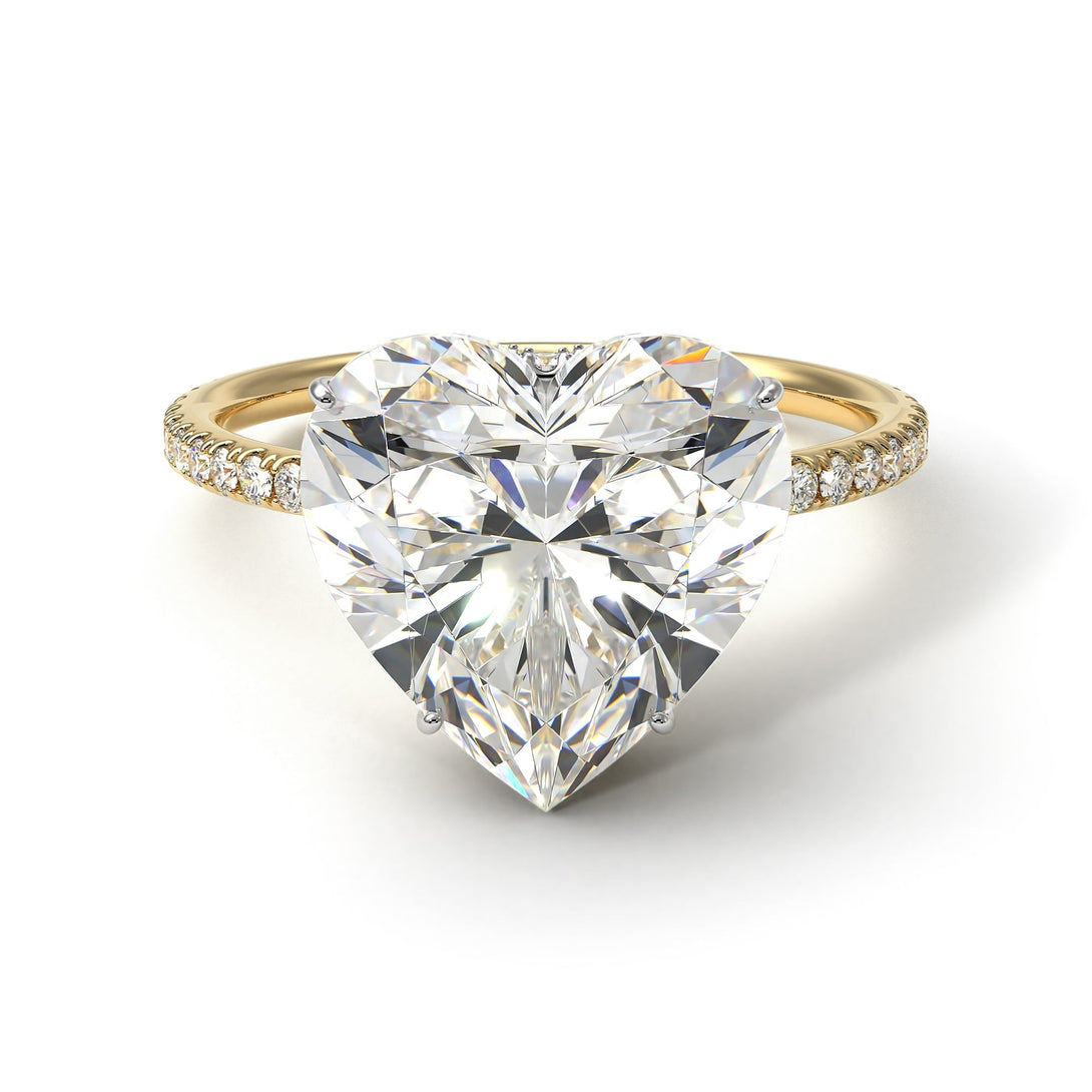 Two Tones Heart Shape Diamond Ring - Noelle No. 77