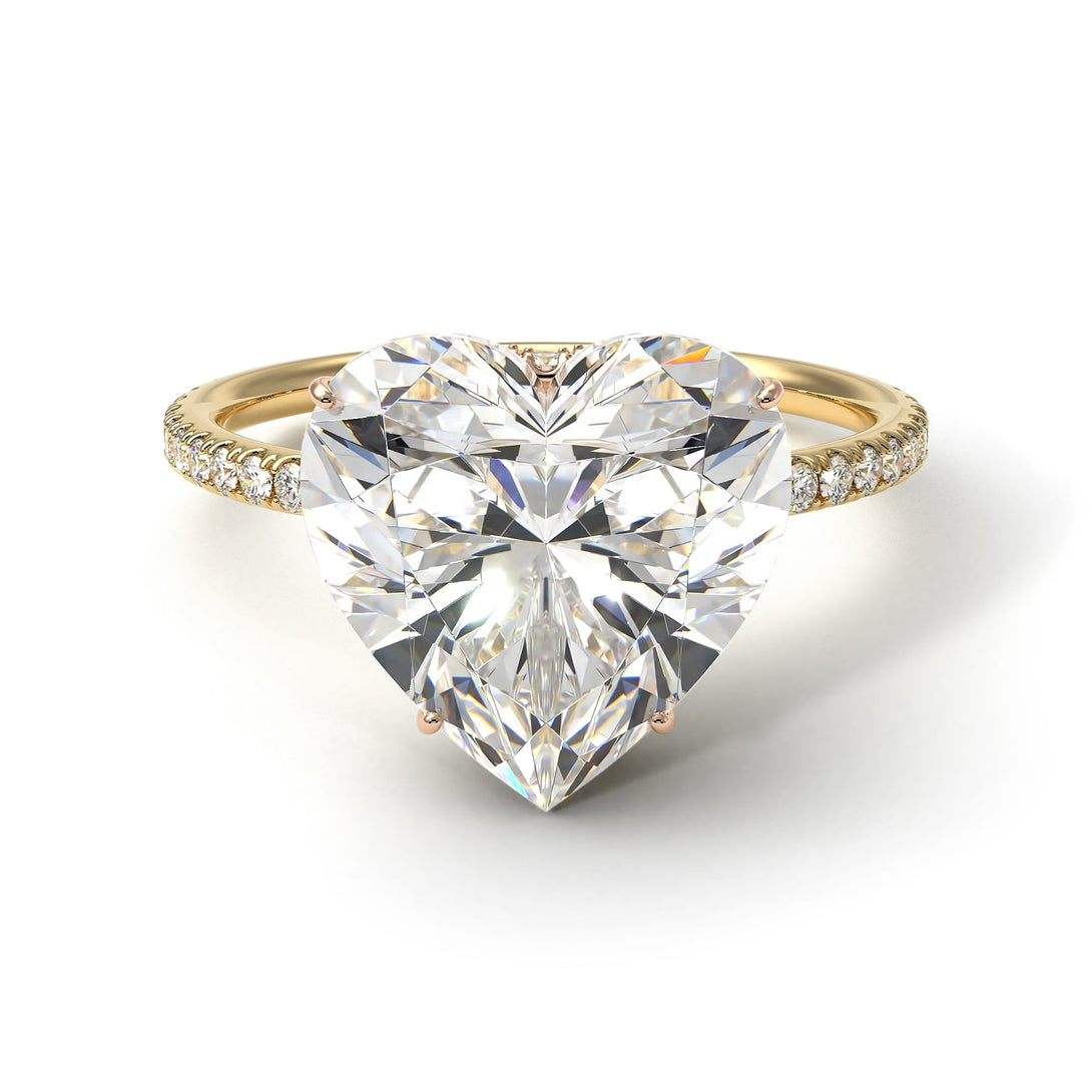 Two Tones Heart Shape Diamond Ring - Noelle No. 76