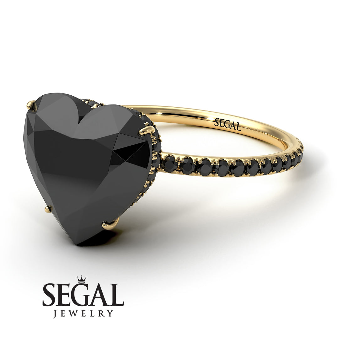 Heart Shape Black Diamond Ring - Noelle No. 37