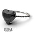 Heart Shape Black Diamond Ring - Noelle No. 39