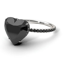 Heart Shape Black Diamond Ring - Noelle No. 39 image 1