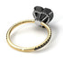 Two Tones Heart Shape Black Diamond Ring - Noelle No. 80