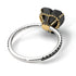 Two Tones Heart Shape Black Diamond Ring - Noelle No. 80