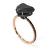 Two Tones Heart Shape Black Diamond Ring - Noelle No. 81