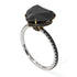 Two Tones Heart Shape Black Diamond Ring - Noelle No. 80