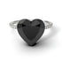 Heart Shape Black Diamond Ring - Noelle No. 9