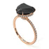 Heart Shape Black Diamond Ring - Noelle No. 8