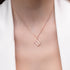 Shin - Hebrew Alef-Bet letter diamond Necklace - Shin letter