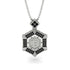 Hexagon Black Diamond Bitcoin Pendant - Jeremiah No. 27