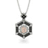 Hexagon Black Diamond Bitcoin Pendant - Jeremiah No. 24