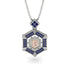 Hexagon Sapphire Bitcoin Pendant - Jeremiah No. 42