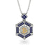 Hexagon Sapphire Bitcoin Pendant - Jeremiah No. 39