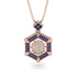 Hexagon Sapphire Bitcoin Pendant - Jeremiah No. 44