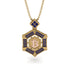 Hexagon Sapphire Bitcoin Pendant - Jeremiah No. 40